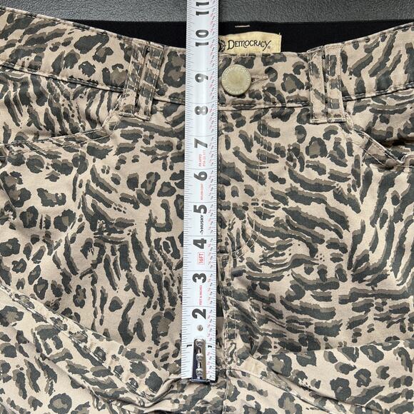 Democracy Jeans 8 Ab Technology Cheetah Leopard Animal Print Zipper Pockets - Picture 8 of 9